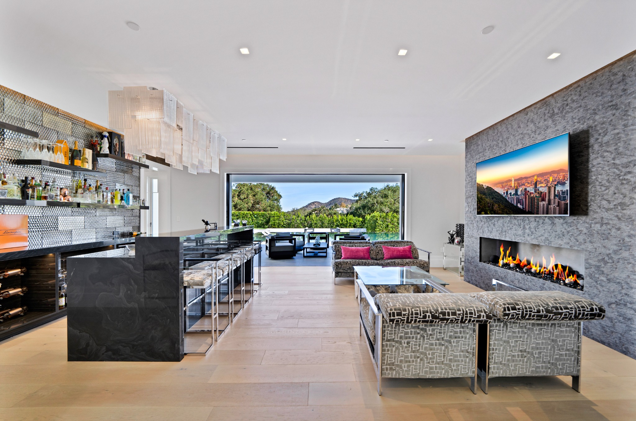 Completed lounge and bar interior at Ladbroke Way
