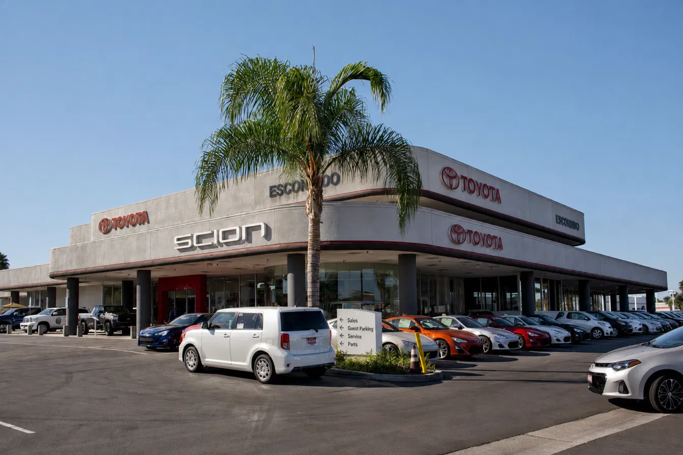 Toyota of Escondido dealership before the exterior remodel